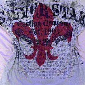 2000s red and black affliction tee